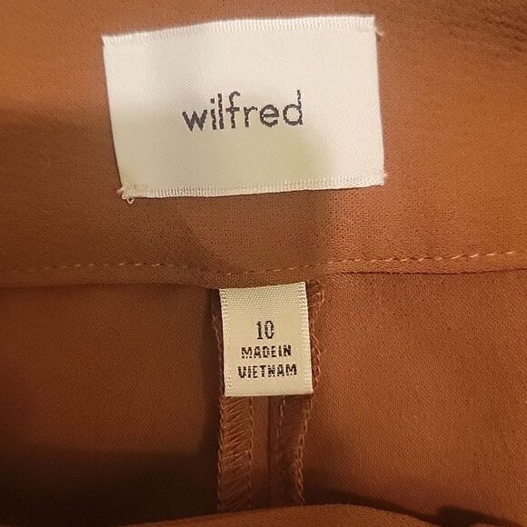 Wilfred Women's Tan Flared Pants Sz 10 - Picture 4 of 9
